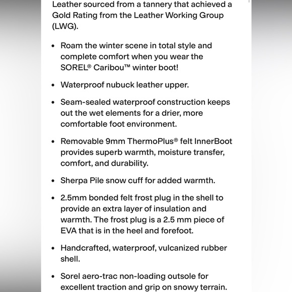 NEW Sorel Caribou Waterproof Leather Winter Boots NWOT - Picture 3 of 7